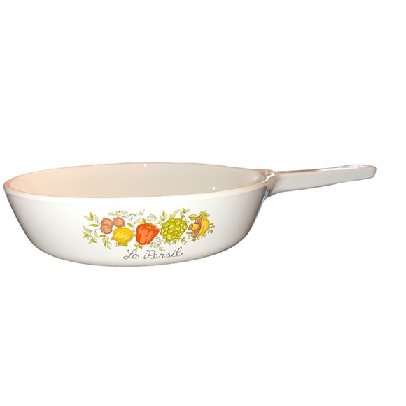 Corningware Other - Vintage CorningWare 8 1/2” Skillet/Casserole Dish with Handle Vegetable LePersil